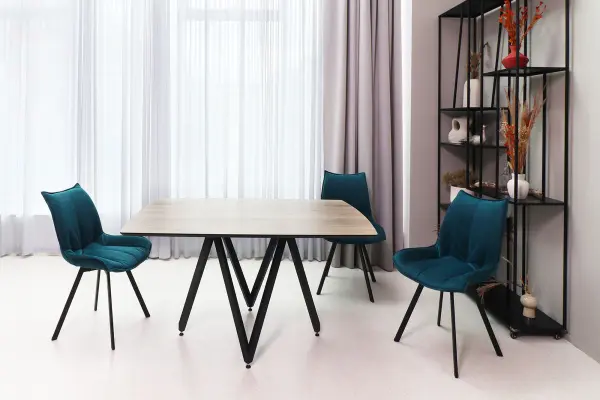 Cтол кухонный Аксиома-3 100х150 HPL дуб флагстаф (VIS) | Интернет магазин Масса Мебель