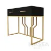 Консоль-2 Black металлокаркас золото/ЛДСП черный (ROB) Выставочный образец