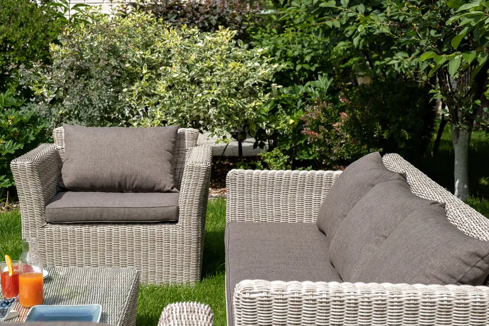 "Капучино" кресло из искусственного ротанга, цвет бежевый (sis) | Интернет магазин Масса Мебель