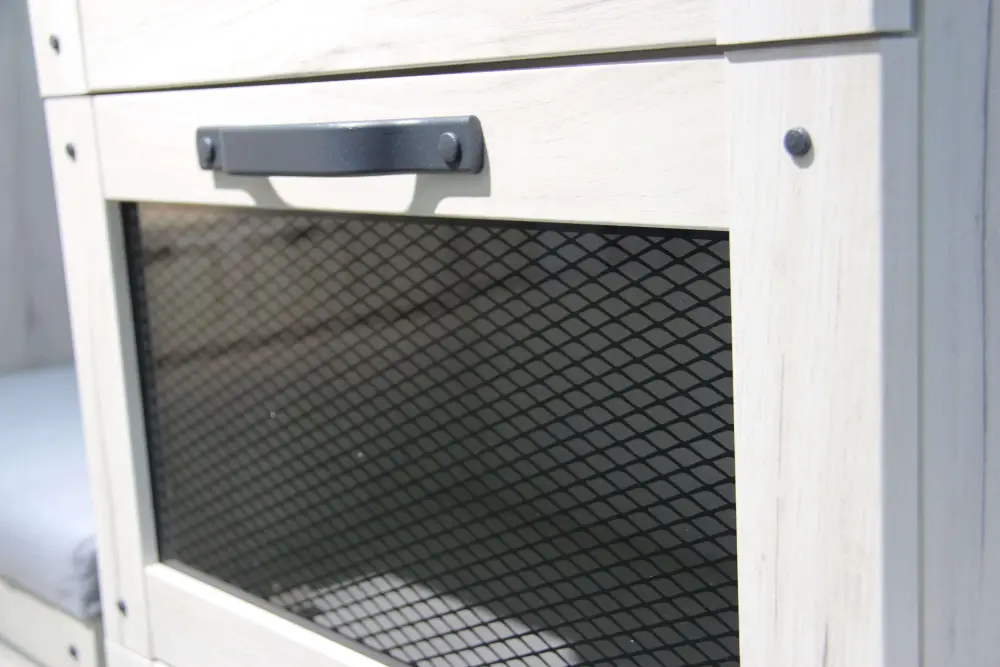 Тумба комбинированная Сидней (Дуб Крафт белый) ЛД | Интернет магазин Масса Мебель