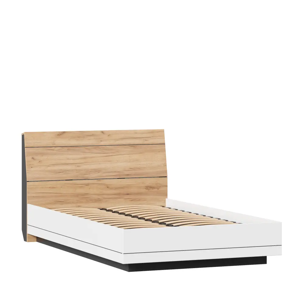 Кровать односпальная 120х200 Урбан (Дуб Золотой/Чёрный/Белый/Розовый) ЛД | Интернет магазин Масса Мебель