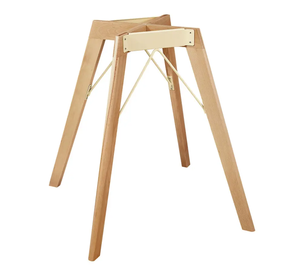 Стол обеденный круглый SHT-TU9 d-80 МДФ дуб сонома светлый/дерево прозрачный лак (SHF) | Интернет магазин Масса Мебель