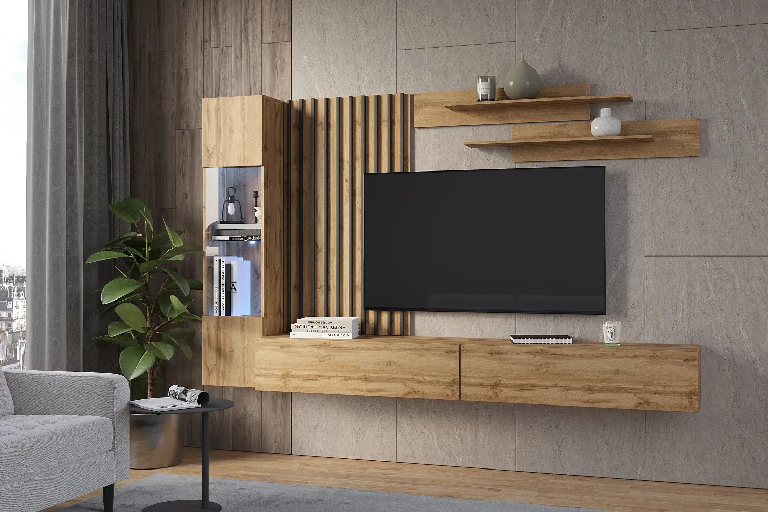 Комплект мебели в гостиную Point К-12 Дуб Вотан (NK)