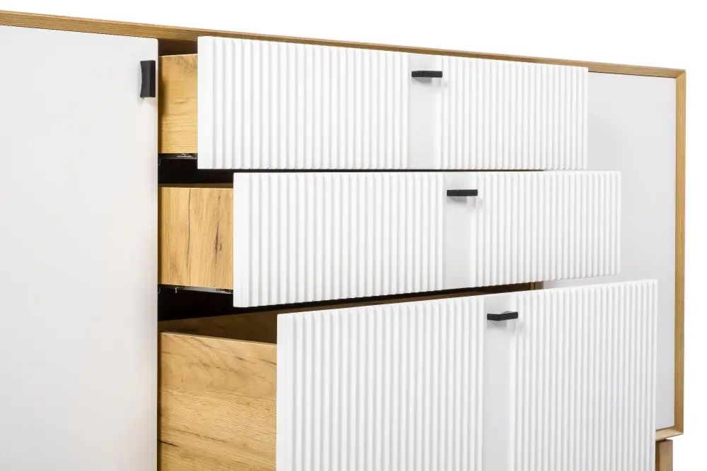 Тумба 1800 Бари (Дуб Золотой/Белый) | Интернет магазин Масса Мебель