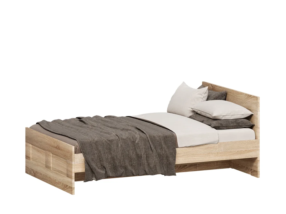 Кровать односпальная Сириус 120х200 сонома (GL) | Интернет магазин Масса Мебель