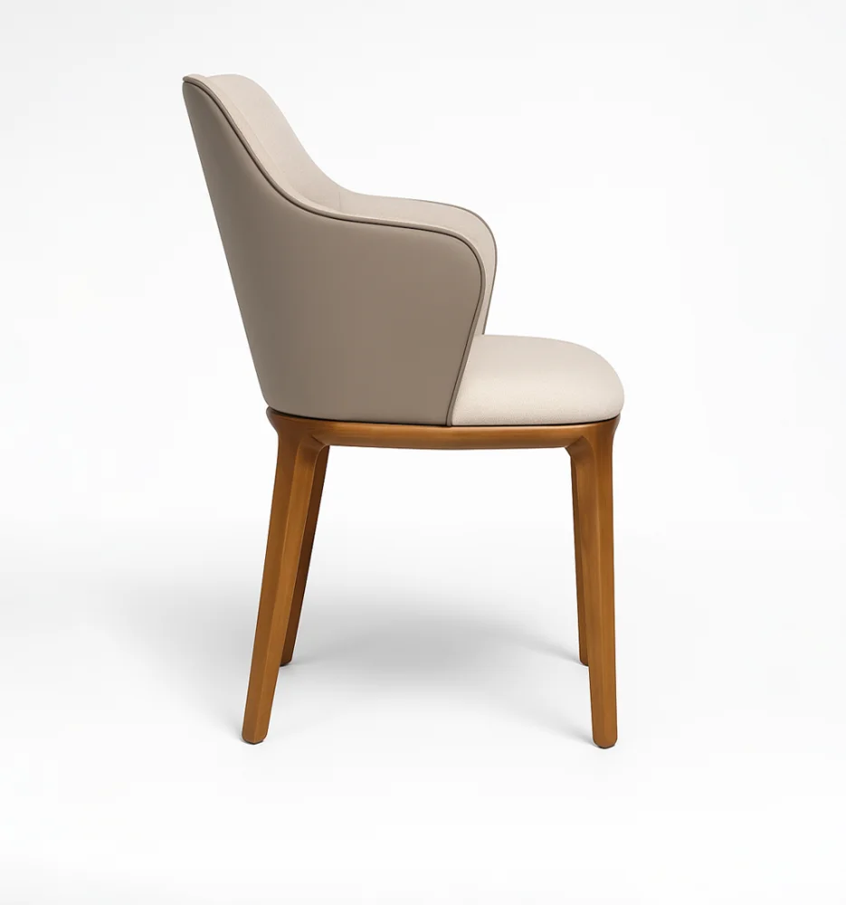 Cтул мягкий Ласкала (Темный Орех /Бежевый)