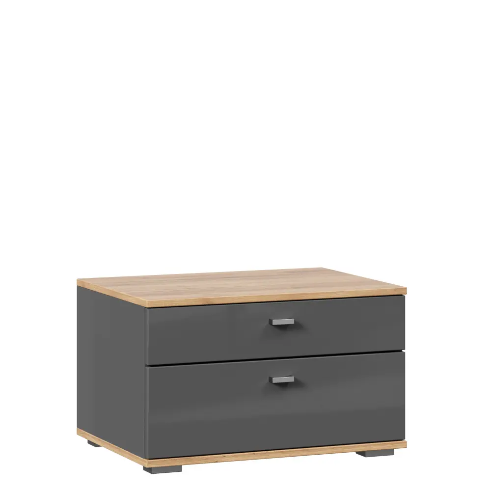 Тумба прикроватная Фиджи (Дуб Золотой/Антрацит) ЛД | Интернет магазин Масса Мебель