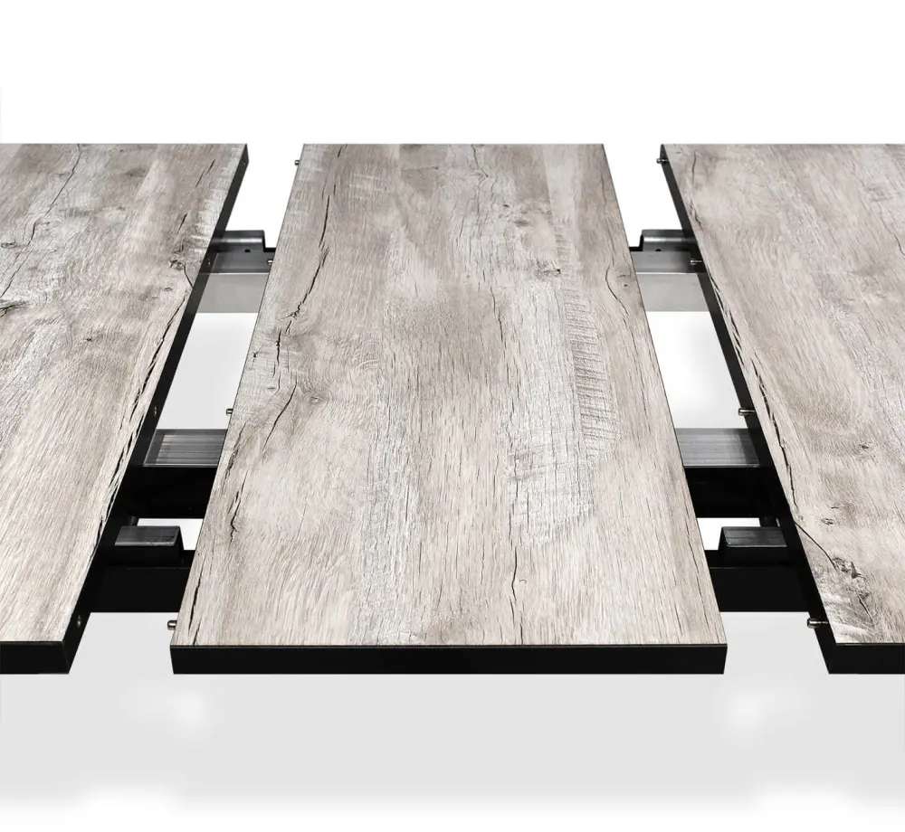 Стол раздвижной SHT-T40/130-160 дуб аляска / черный (SHF) | Интернет магазин Масса Мебель