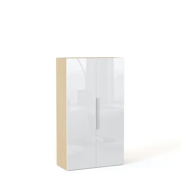 NEO Шкаф двухдверный с торцевой штангой  1000х1740х430 белый глянец