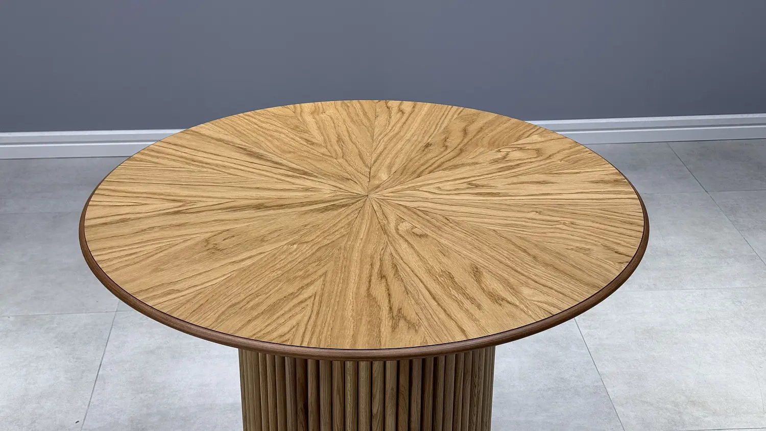 Стол обеденный круглый Рига Д-2 МДФ-дуб, MASSA