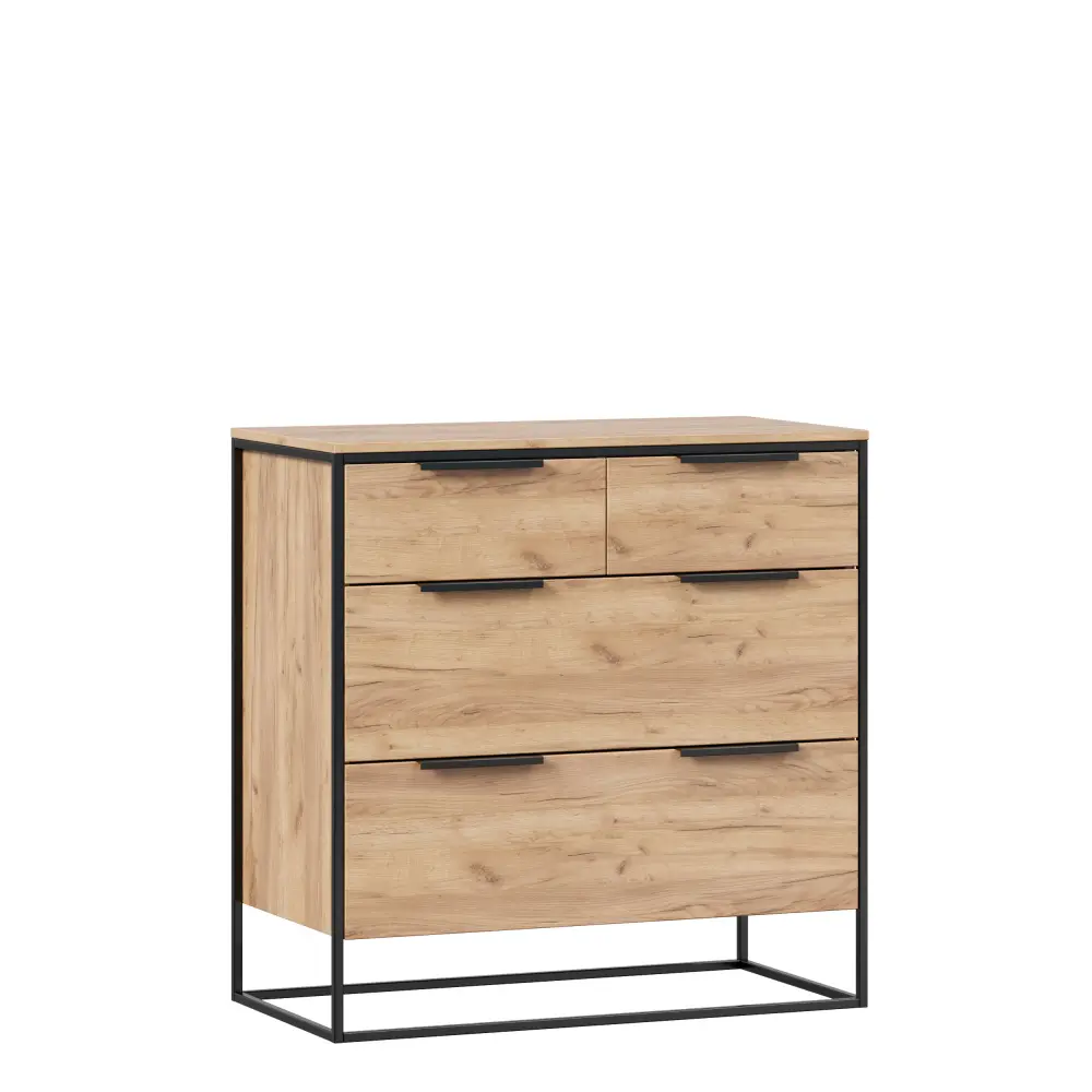 Комод Норд 890 с 4 ящиками (Дуб Золотой) ЛД - интернет магазин Масса Мебель