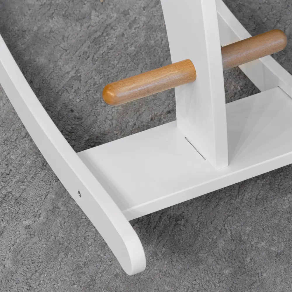 Лошадка-качалка белый/ дерево (ANT) ДМ001 ВЫСТАВОЧНЫЙ ОБРАЗЕЦ 