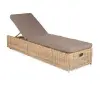 "Рим" шезлонг с подушкой, цвет соломенный (sis)