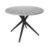 Стол обеденный круглый  SHT-TU30/TT d-90 МДФ серый мрамор/черный пластик (SHF) снято