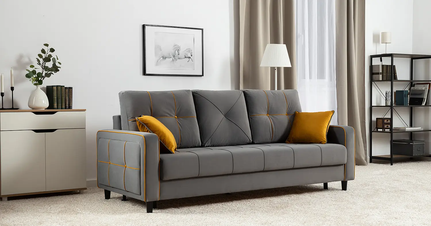 Диван прямой Черри еврокнижка, велюр (NG)