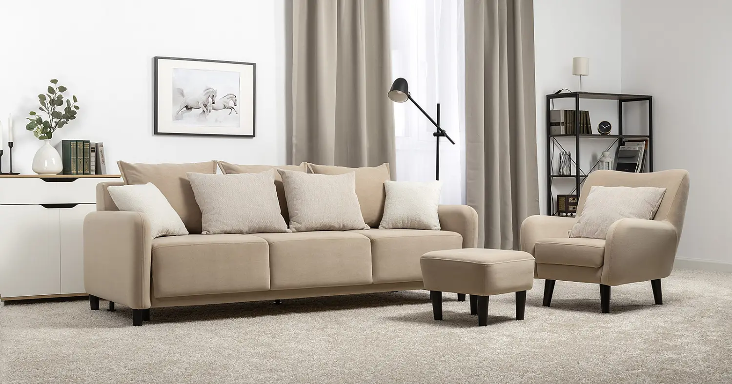 Диван прямой Дакота еврокнижка, велюр (NG)