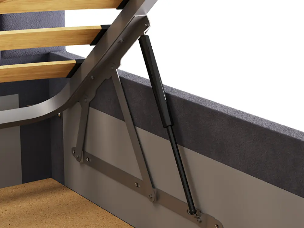 Кровать мягкая двуспальная Саманта 140х200 (MSS) (Серый)