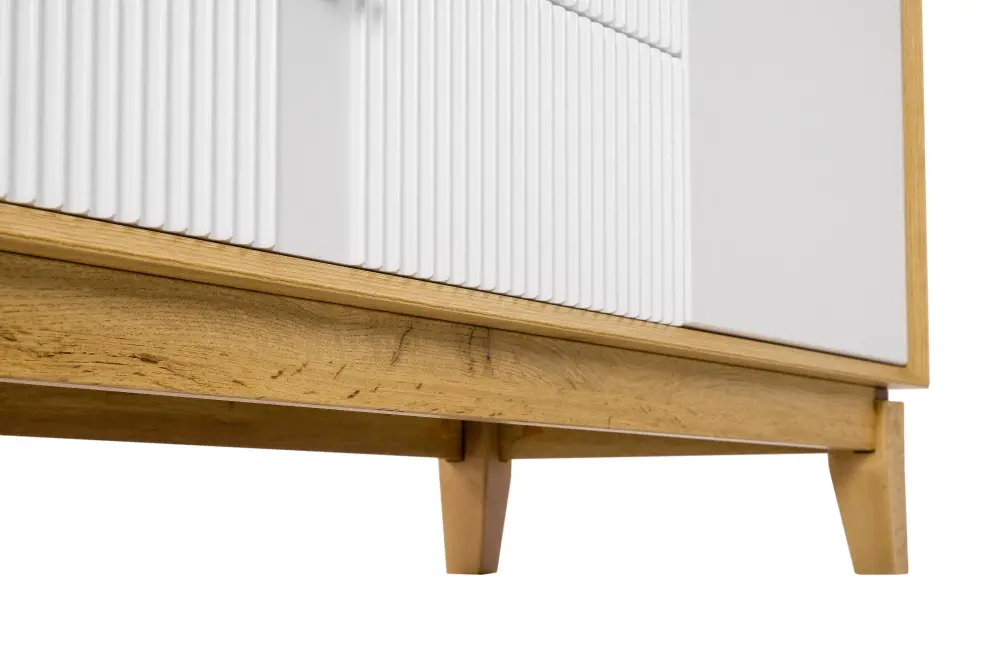 Тумба под ТВ 1800 Бари (Дуб Золотой/Белый) | Интернет магазин Масса Мебель