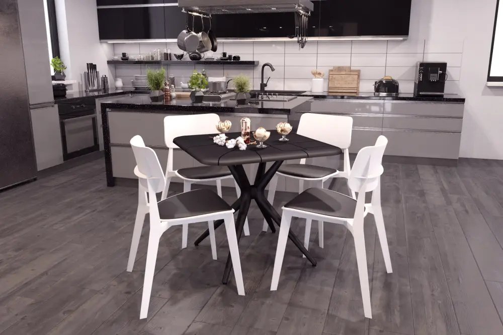 Стол пластиковый квадратный SHT-TU30/TT30 83/83 черный(SHF) | Интернет магазин Масса Мебель