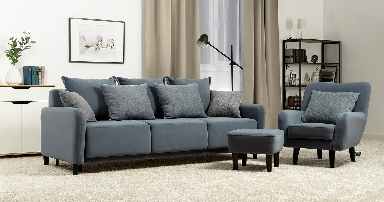 Диван прямой Дакота еврокнижка, велюр (NG)