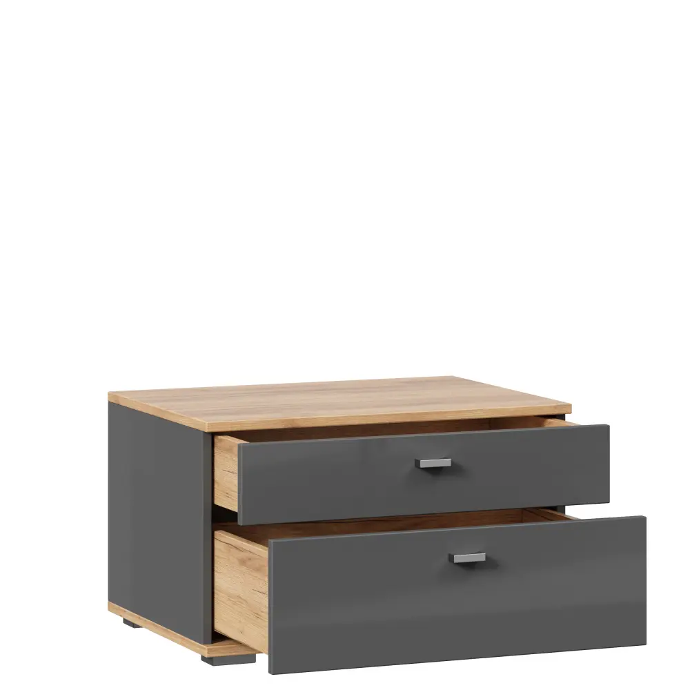 Тумба прикроватная Фиджи (Дуб Золотой/Антрацит) ЛД | Интернет магазин Масса Мебель