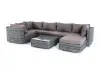 "Лунго" трансформирующаяся лаунж-зона из искусственного ротанга, цвет графит (sis) | Интернет магазин Масса Мебель