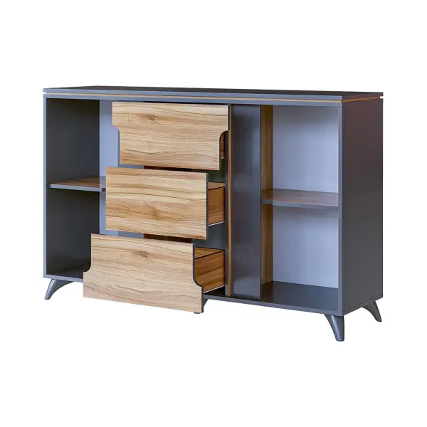 Комод Сканди 1500 Серый графит/Орех лион (CLP) 