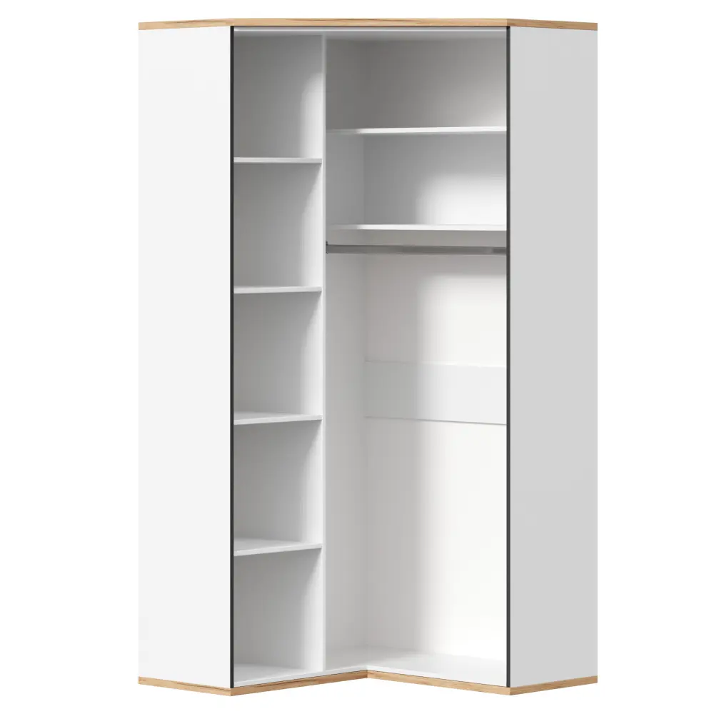 Шкаф угловой Урбан (Белый/Капри Синий) ЛД | Интернет магазин Масса Мебель