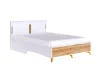 Кровать двуспальная Сканди 160х200 Белый снег/Орех лион (CLP) | Интернет магазин Масса Мебель