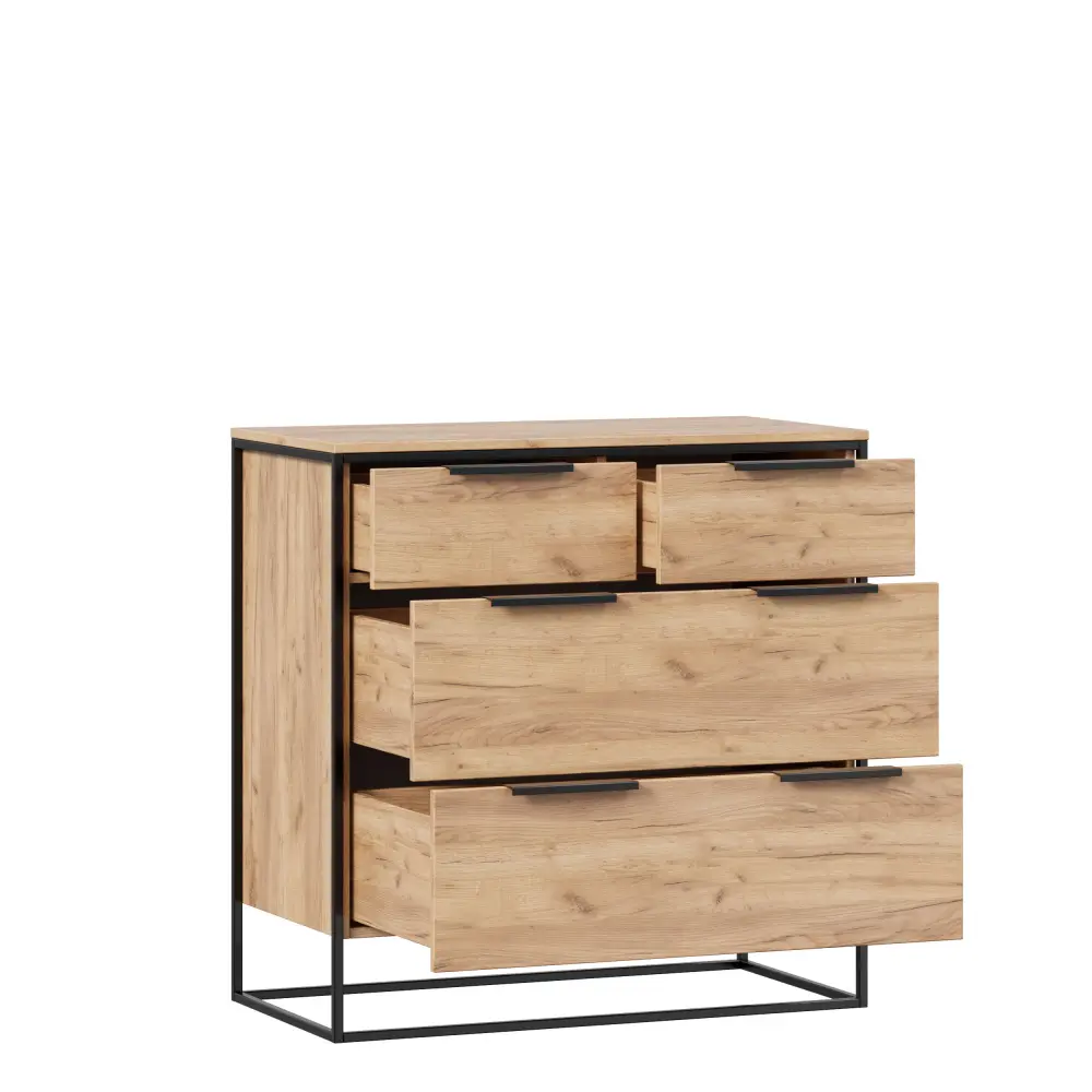 Комод Норд 890 с 4 ящиками (Дуб Золотой) ЛД - интернет магазин Масса Мебель