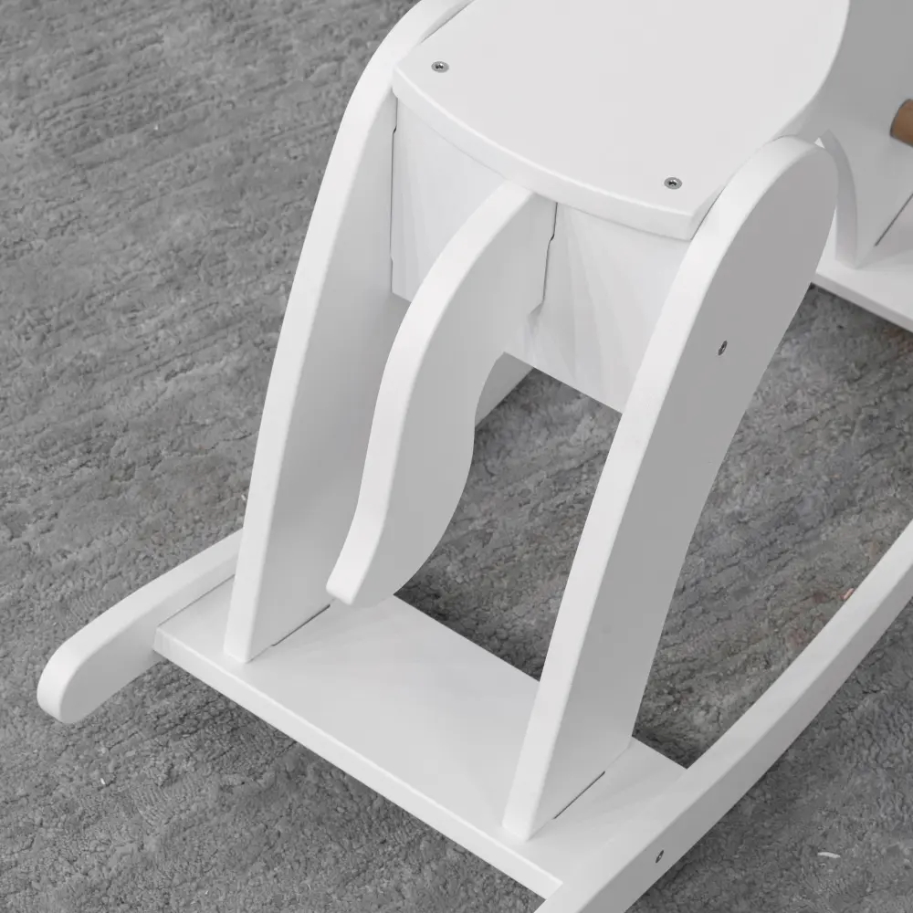 Лошадка-качалка белый/ дерево (ANT) ДМ001 ВЫСТАВОЧНЫЙ ОБРАЗЕЦ 