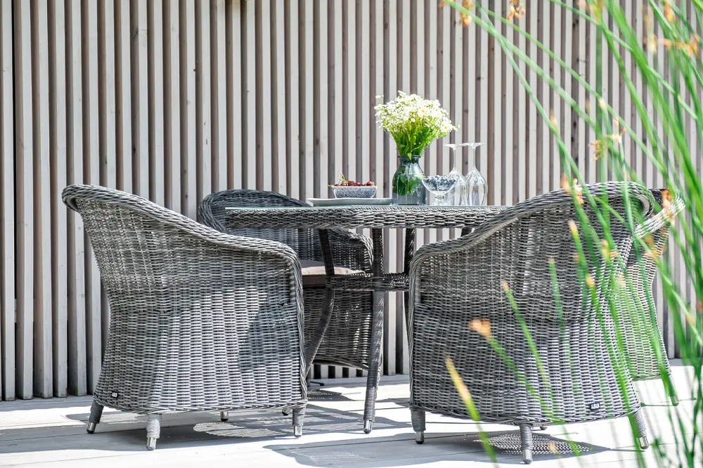 "Айриш" стол плетеный из искусственного ротанга, цвет графит (sis) - интернет магазин Масса Мебель