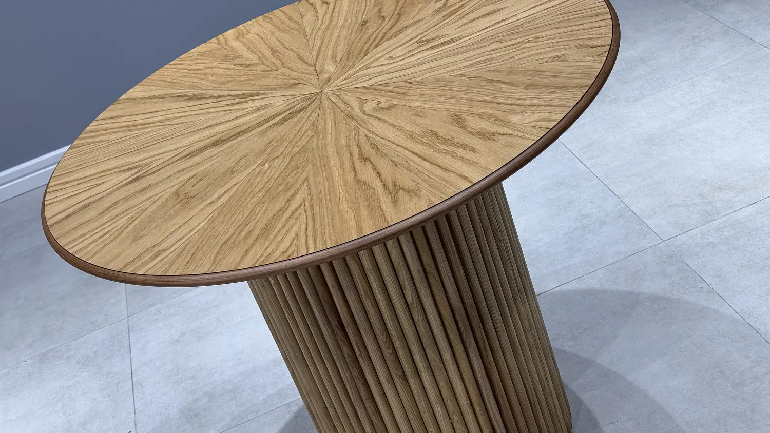 Стол обеденный круглый Рига Д-2 МДФ-дуб, MASSA