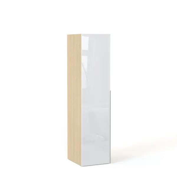 NEO Шкаф однодверный с полками 500х2100х580 белый глянец