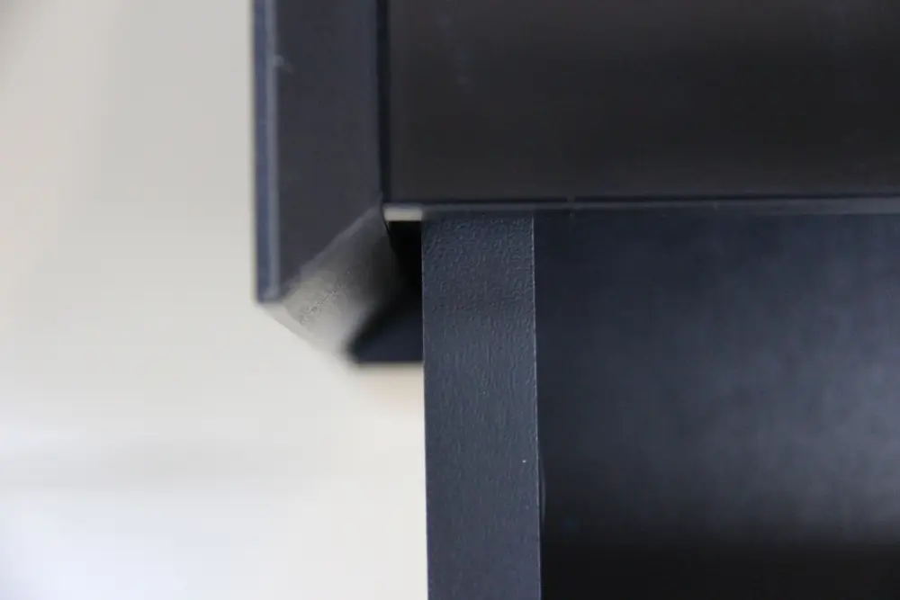 Тумба с зеркалом левая Неаполь (Черный/Дуб Золотой) ЛД | Интернет магазин Масса Мебель