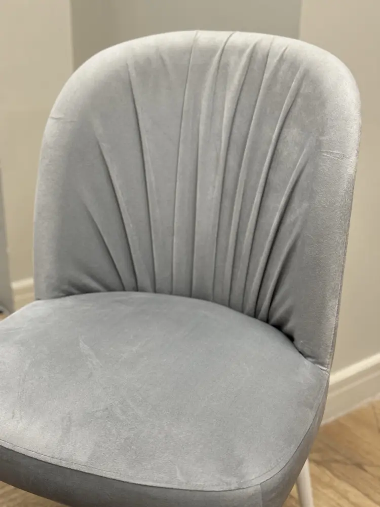 Стул мягкий Рози-s металл белый/3Velu 52 СКЛ. (VIS) Выставочный образец | Интернет магазин Масса Мебель