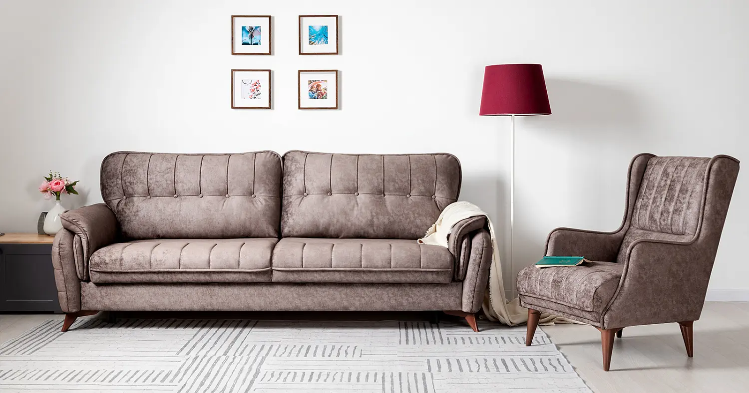 Диван прямой Дорис еврокнижка, велюр (NG)