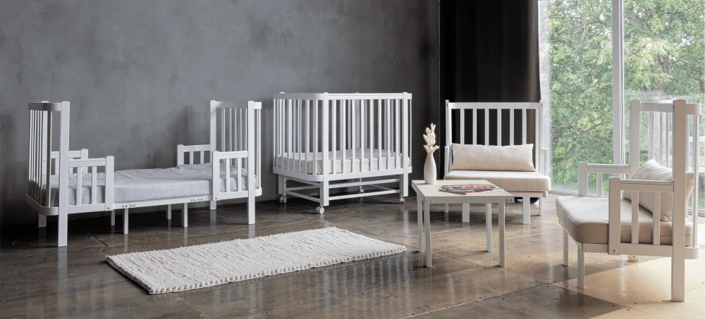 Кроватка трансформер Terra белый (ANT) | Интернет магазин Масса Мебель