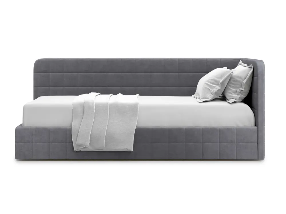 Кровать односпальная Фоджа 90х200 (Серый)