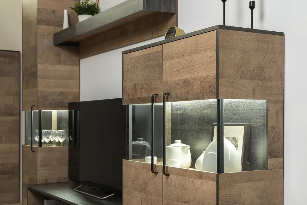 Комплект мебели в гостиную Трувор №2 Дуб Гранж Песочный/Интра (Mob) | Интернет магазин Масса Мебель