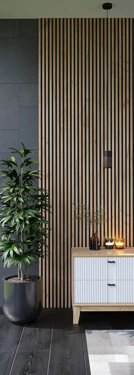 Панель стеновая Рейка Дуб Вотан, Комплект 6 шт (ЛД)