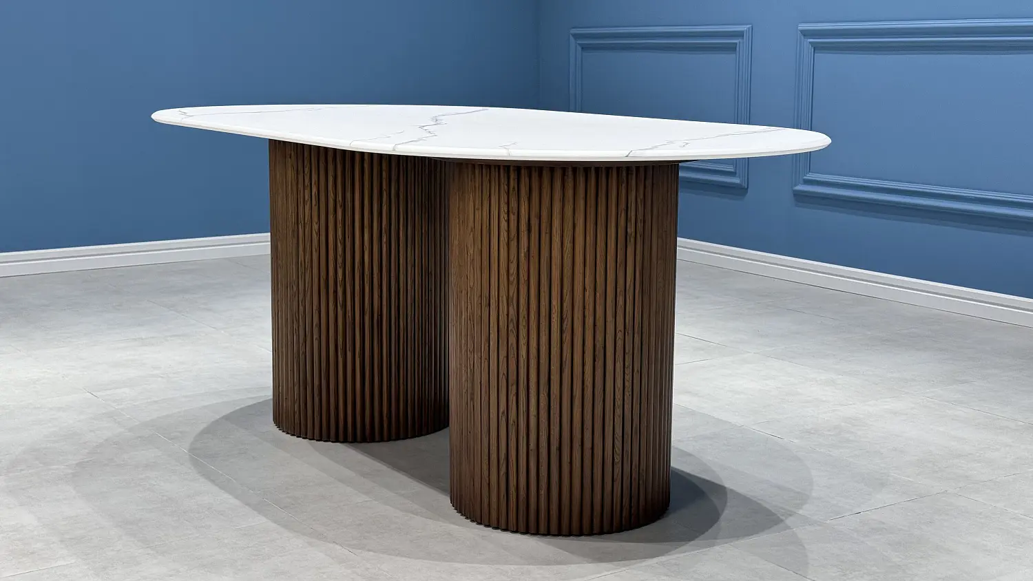 Стол обеденный овальный Рига Д-4 МДФ-дуб, MASSA