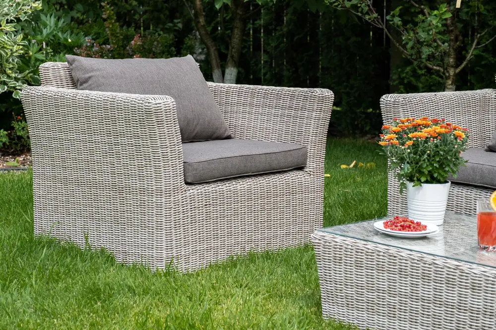 "Капучино" кресло из искусственного ротанга, цвет бежевый (sis) | Интернет магазин Масса Мебель