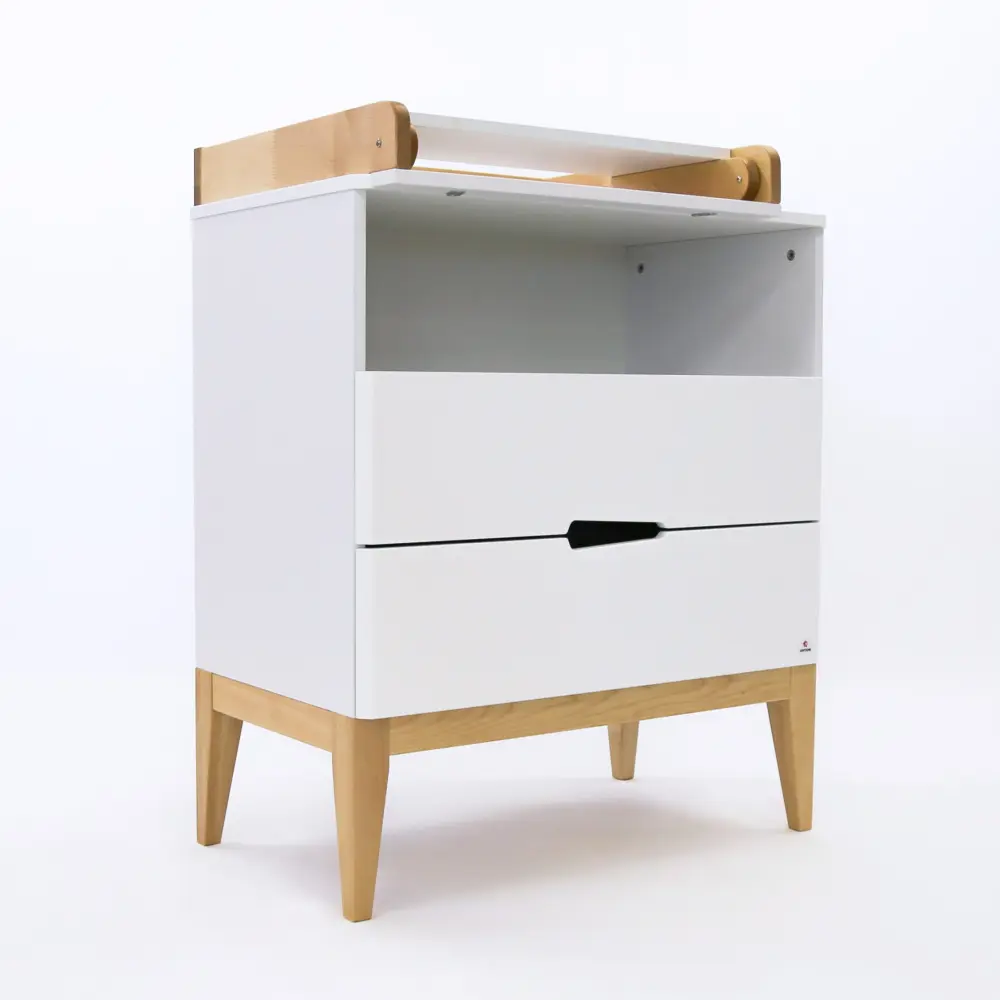 Пеленальный столик складной белый/дерево (ANT) 