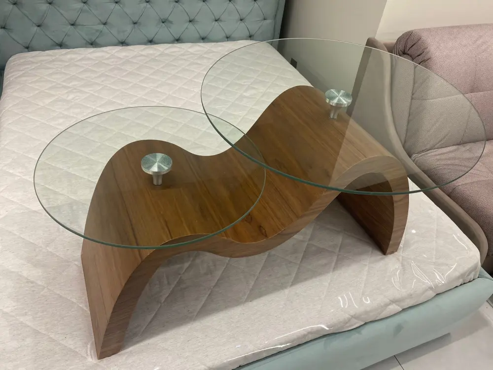 Кофейный столик Larex 630 мдф, стекло Турция | Интернет магазин Масса Мебель