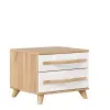 Тумба прикроватная Марта-2 (Дуб золотой/Белый глянец) ЛД