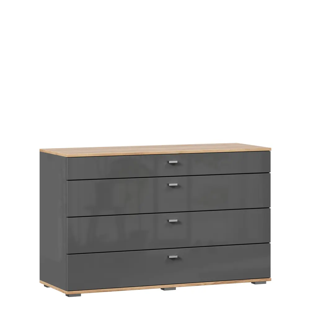 Комод Фиджи 1200  (Дуб Золотой/Антрацит) ЛД - интернет магазин Масса Мебель