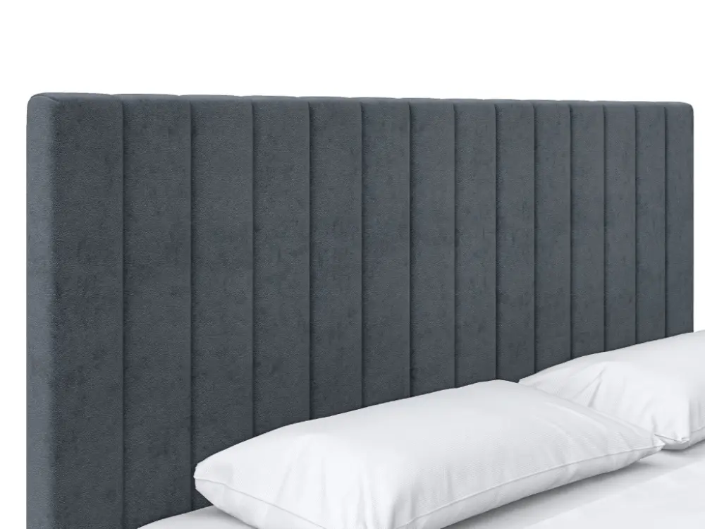 Кровать мягкая двуспальная Саманта 140х200 (MSS) (Серый)