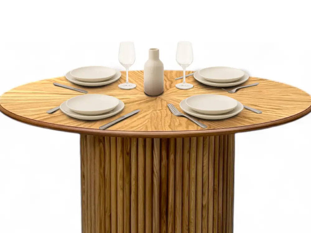 Стол обеденный круглый Рига Д-2 МДФ-дуб, MASSA 