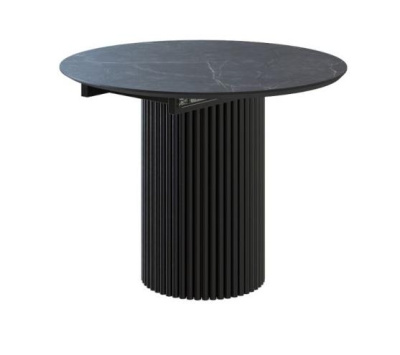 Стол обеденный раскладной Рафаэль (Черный матовый ) Стол обеденный раскладной Рафаэль (Черный матовый )